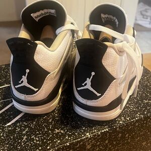 Jordan Kids White and Black Sneakers